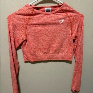 Gymshark Women's Coral Long Sleeve Crop Top